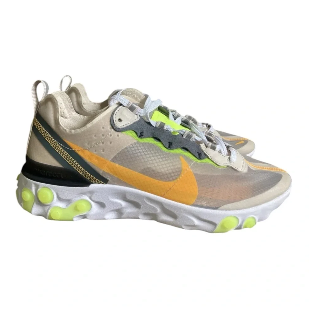 Nike React Element 87 Orewood Brown Orange Shoes Men Size 7 AQ1090-101
